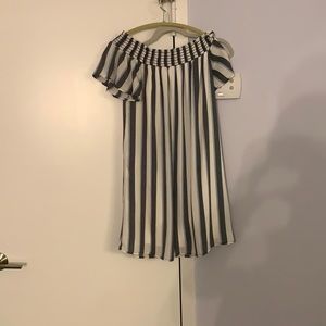 Off the shoulder aqua dress